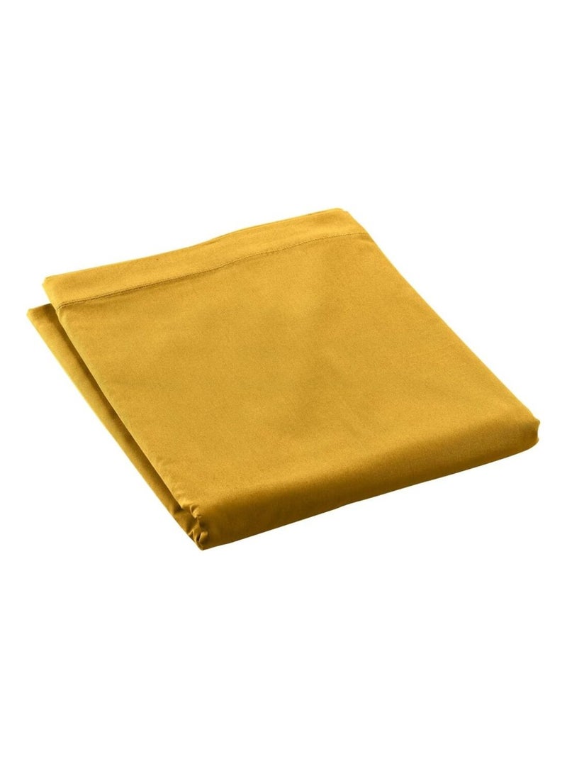 Drap Plat Percale de Coton 78fils PERCALINE Douceur d'Intérieur Jaune - Kiabi