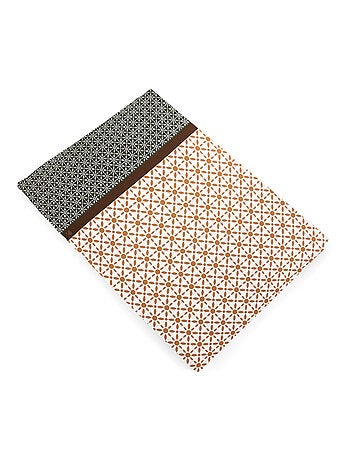 Drap plat percale de coton GABIN ÉPICE