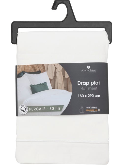 Drap plat percale de coton LANDIHA - Kiabi
