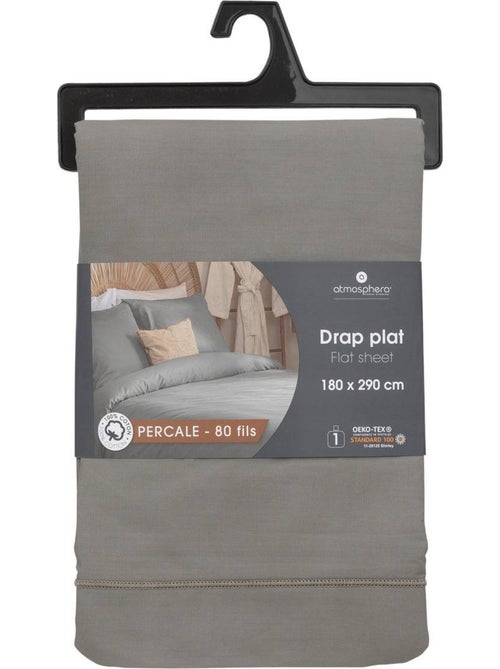 Drap plat percale de coton LANDIHA - Kiabi Drap plat percale de coton LANDIHA - Kiabi