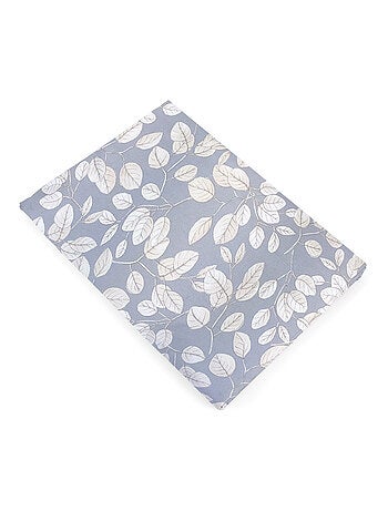 Drap plat percale de coton LISON GRIS