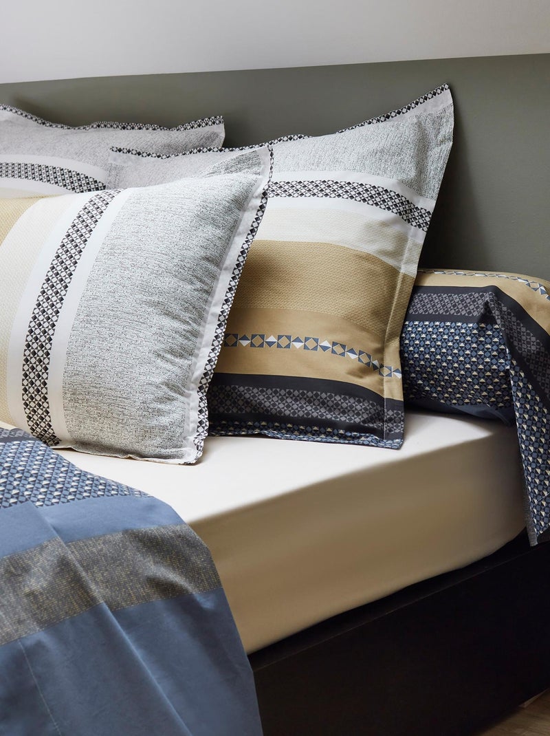 Drap plat percale de coton MARLOW Gris foncé - Kiabi