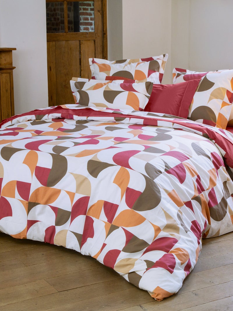 Drap plat percale de coton MODULO Multicolore - Kiabi