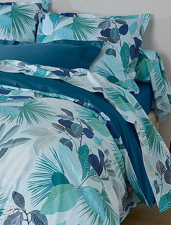 Drap plat percale de coton MOOREA PACIFIC bleu cobalt