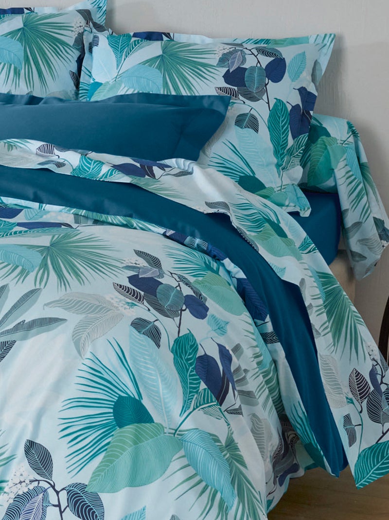 Drap plat percale de coton MOOREA PACIFIC bleu cobalt Bleu cobalt - Kiabi