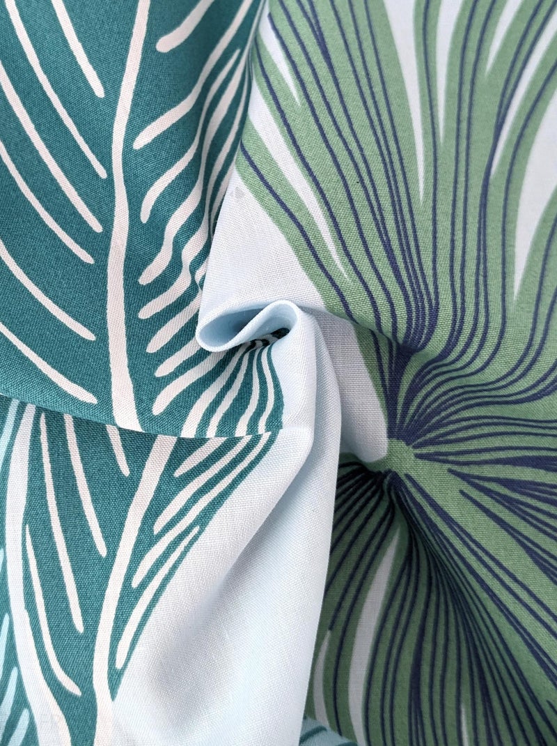 Drap plat percale de coton MOOREA PACIFIC bleu cobalt Bleu cobalt - Kiabi