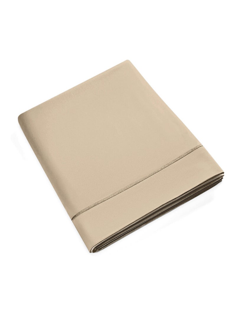 Drap plat percale de coton peigné "Julian" toutes dimensions Coton Pur - Julian Lin - 270 x 300 cm p Beige - Kiabi