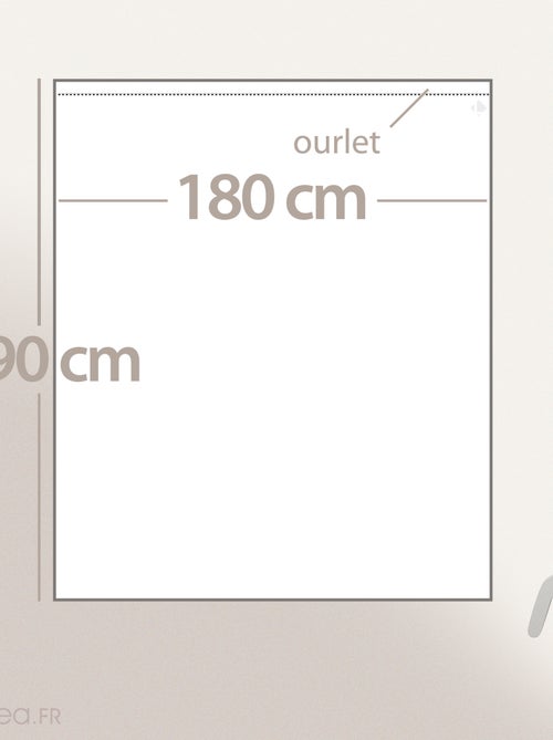 Drap plat percale de coton ROMY AMBRE - Kiabi