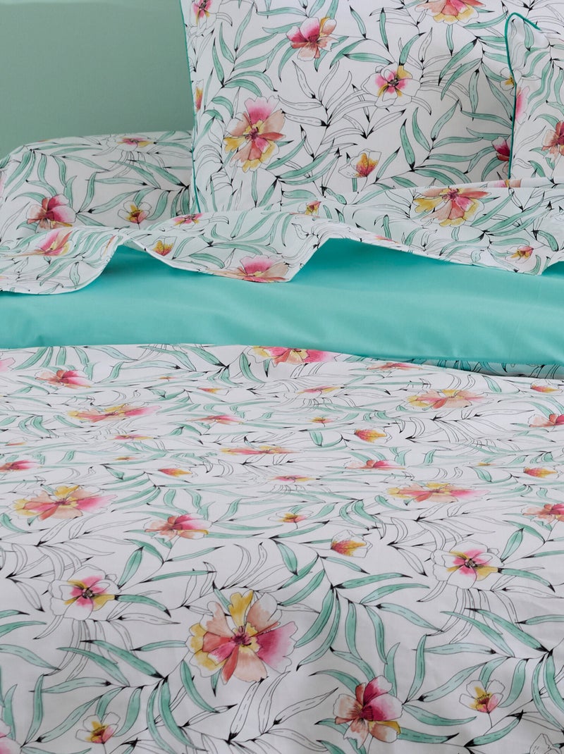 Drap plat percale de coton ROXANE Multicolore - Kiabi
