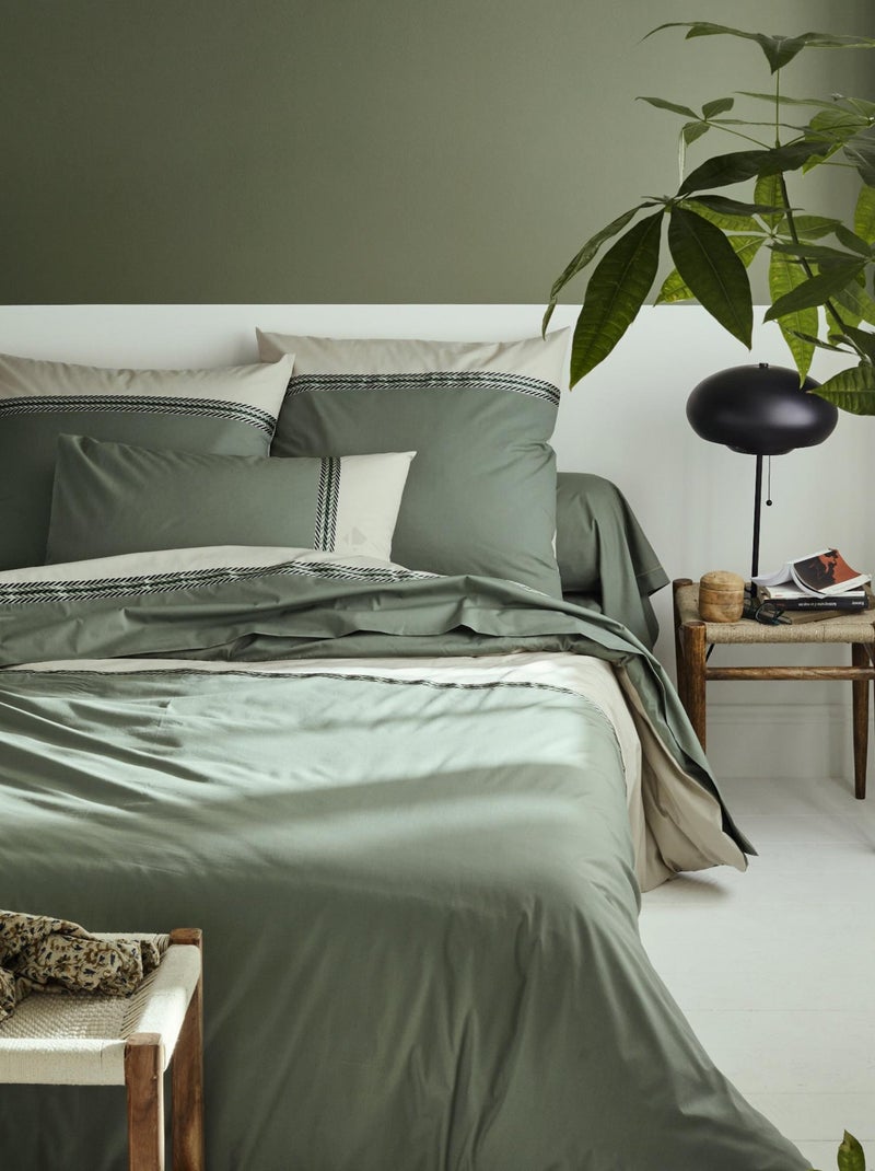 Drap plat percale NOA Kaki - Kiabi