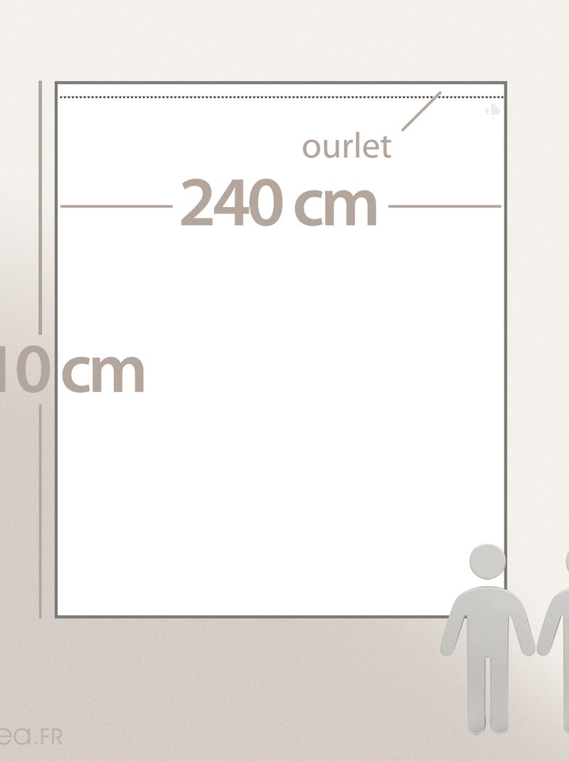 Drap plat percale pur coton GINKGO Rose - Kiabi