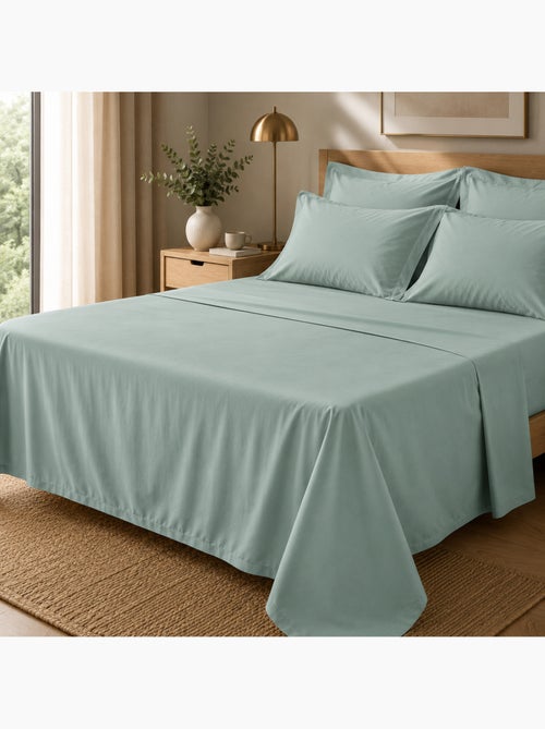 Drap Plat Percale – Pur Coton Peigné Longues Fibres 80 Fils/cm² - Kiabi Drap Plat Percale – Pur Coton Peigné Longues Fibres 80 Fils/cm² - Kiabi