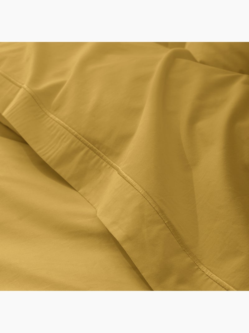 Drap Plat Percale – Pur Coton Peigné Longues Fibres 80 Fils/cm² Jaune - Kiabi