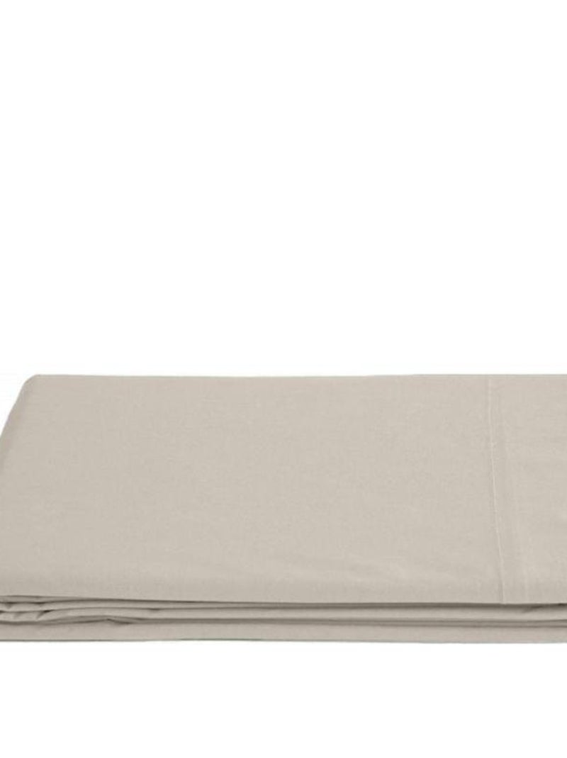 Drap plat percale pur coton peigné longues fibres 80 fils/cm² Vent du sud - Neige - 180 x 290 cm pou Blanc - Kiabi