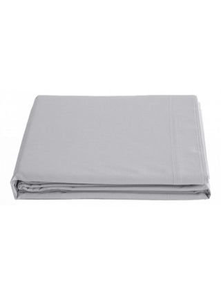 Drap plat percale pur coton peigné longues fibres 80 fils/cm² Vent du sud - Perle - 240 x 300 cm pou