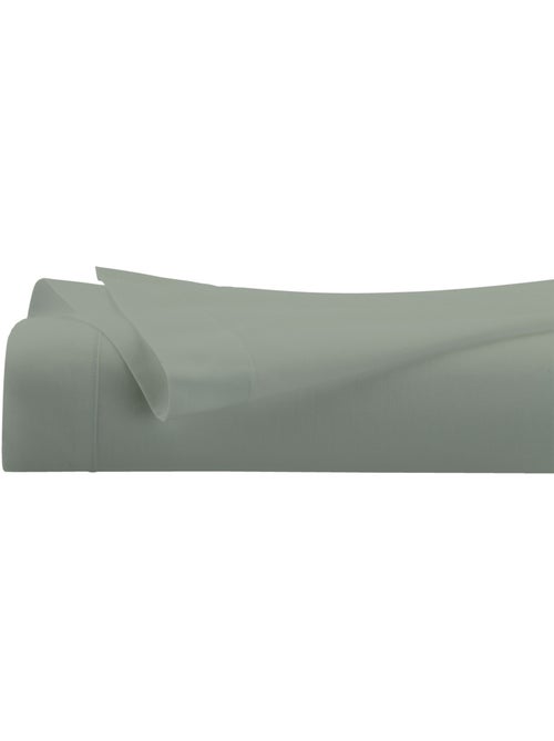 Drap plat percale vert 240x290cm - Kiabi