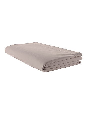 Drap plat piqué uni en percale de coton