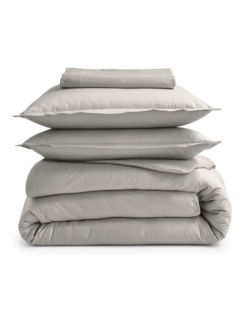 Drap plat piqué uni en percale de coton - Kiabi