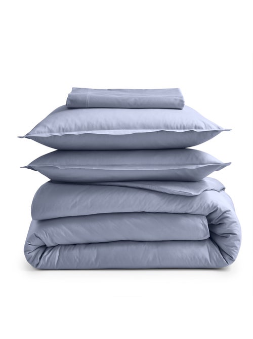 Drap plat piqué uni en percale de coton - Kiabi