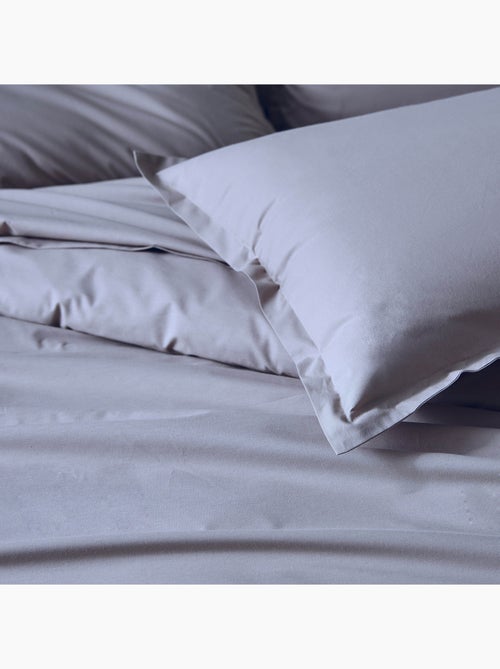 Drap plat piqué uni en percale de coton - Kiabi