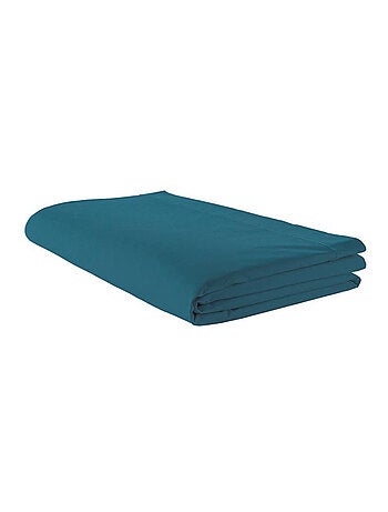 Drap plat piqué uni en percale de coton