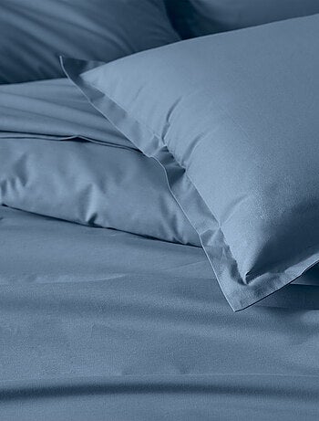 Drap plat piqué uni en percale de coton