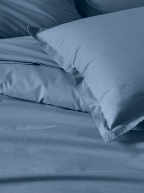 Drap plat piqué uni en percale de coton - Kiabi