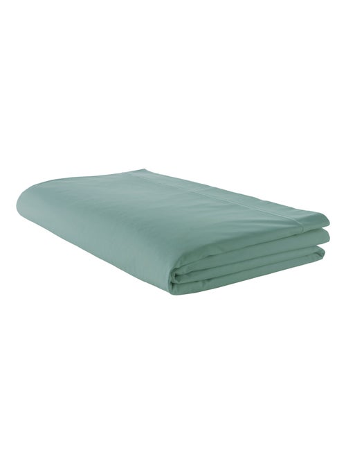 Drap plat piqué uni en percale de coton - Kiabi