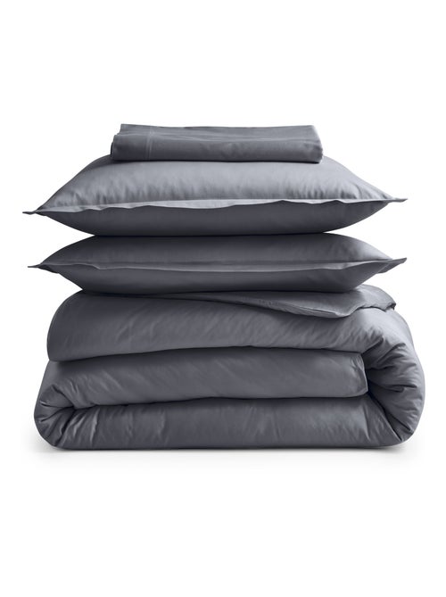 Drap plat piqué uni en percale de coton - Kiabi