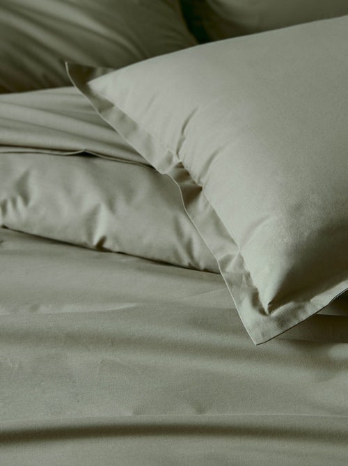 Drap plat piqué uni en percale de coton - Kiabi