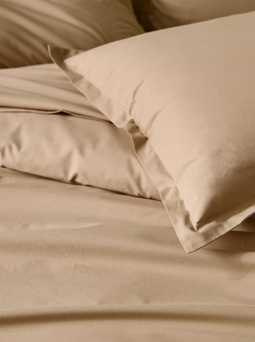 Drap plat piqué uni en percale de coton - Kiabi
