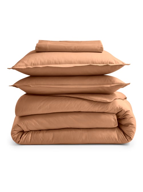 Drap plat piqué uni en percale de coton - Kiabi