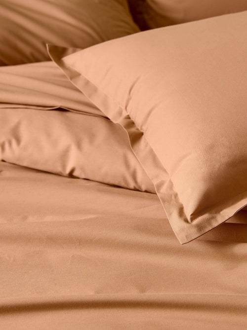 Drap plat piqué uni en percale de coton - Kiabi