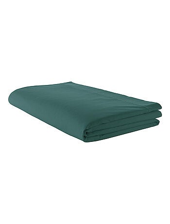 Drap plat piqué uni en percale de coton