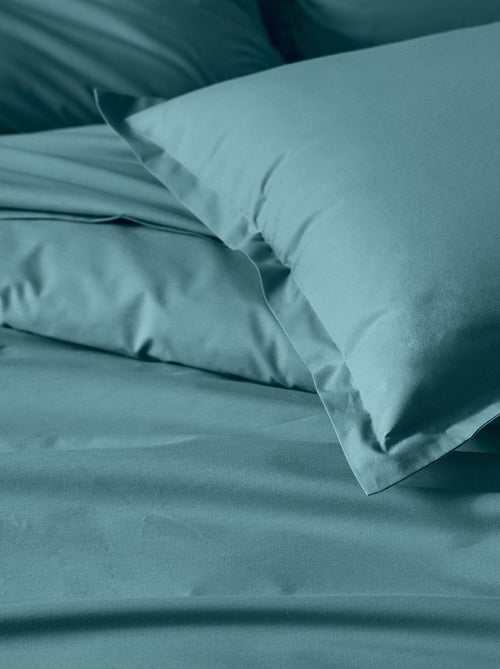 Drap plat piqué uni en percale de coton - Kiabi