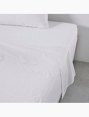 Drap plat pour lit 2 personnes uni ESSENTIAL