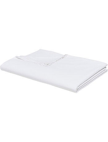 Drap plat pour lit 2 personnes uni ESSENTIAL