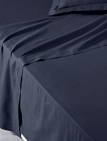 Drap plat pour lit 2 personnes uni ESSENTIAL