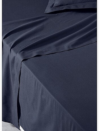 Drap plat pour lit 2 personnes uni ESSENTIAL