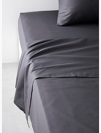 Drap plat pour lit 2 personnes uni ESSENTIAL