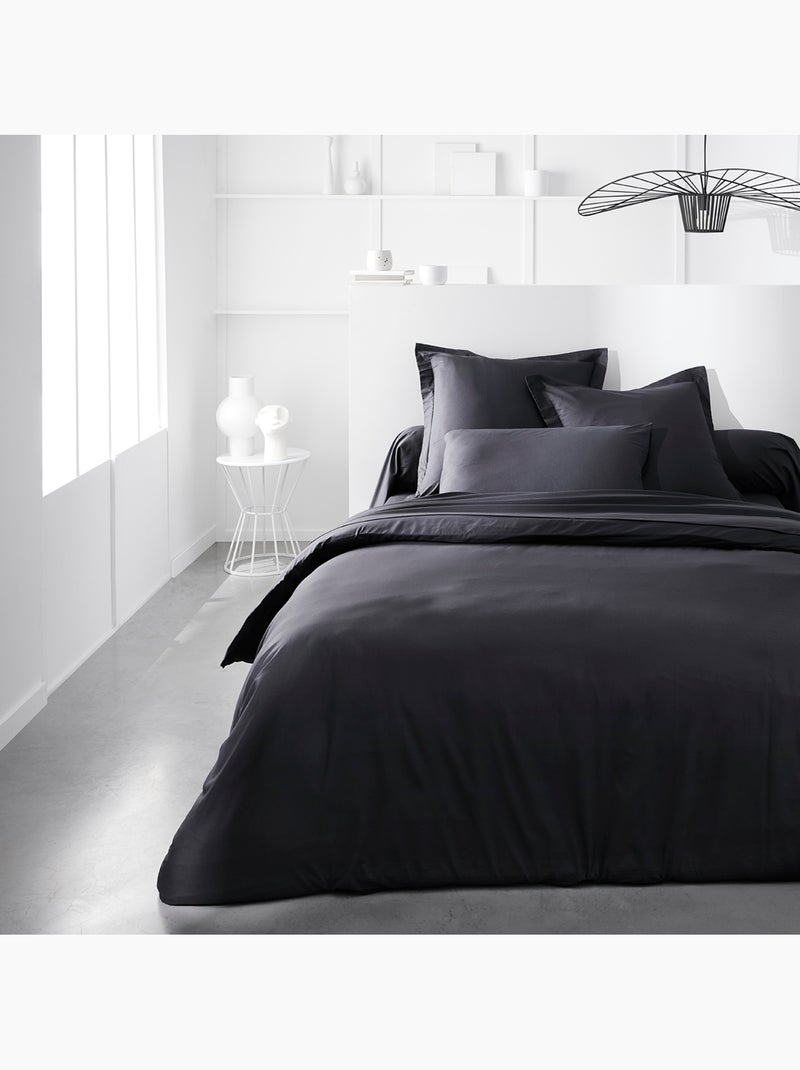 Drap plat pour lit 2 personnes uni ESSENTIAL gris anthracite - Kiabi