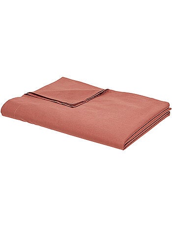 Drap plat pour lit 2 personnes uni ESSENTIAL