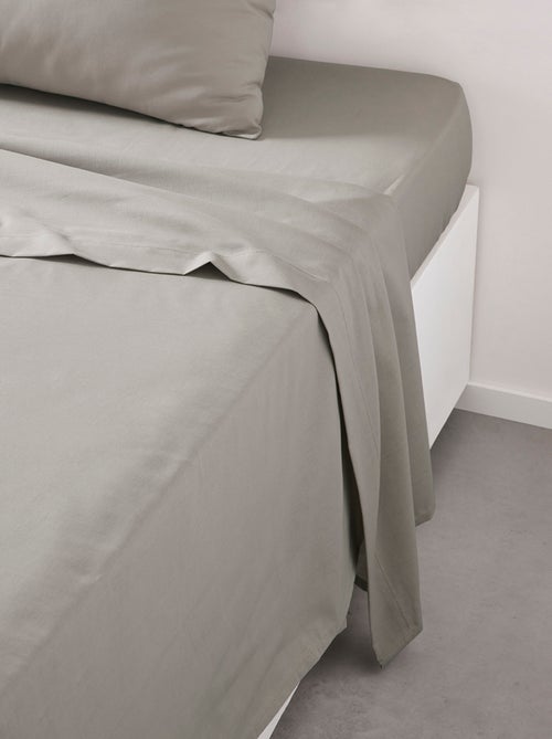 Drap plat pour lit 2 personnes uni ORGANIC - Kiabi