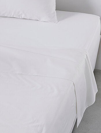 Drap plat pour lit 2 personnes uni ORGANIC
