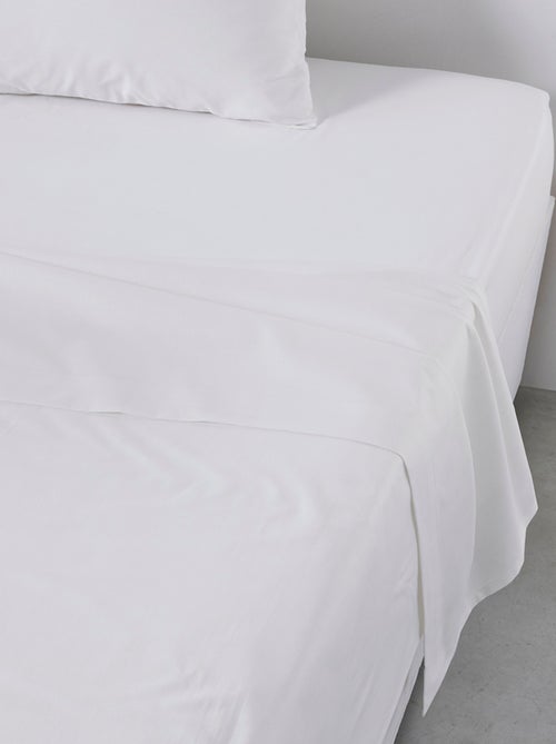 Drap plat pour lit 2 personnes uni ORGANIC - Kiabi