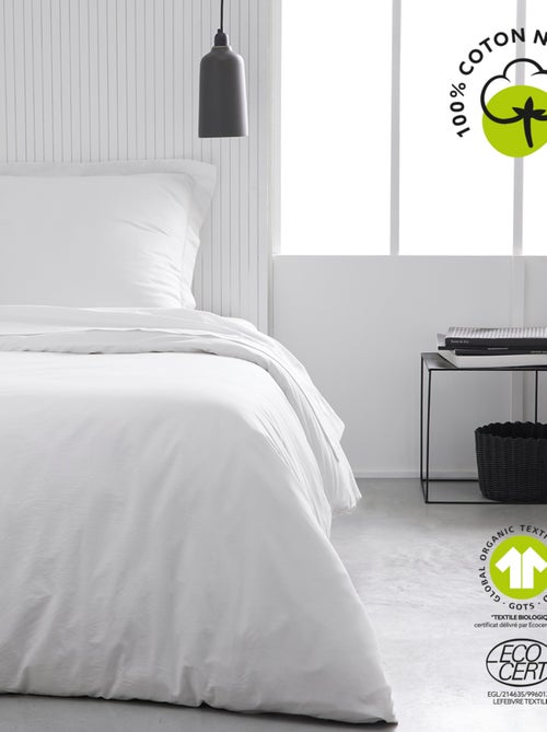Drap plat pour lit 2 personnes uni ORGANIC - Kiabi
