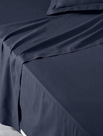 Drap plat pour lit 2 personnes uni ORGANIC