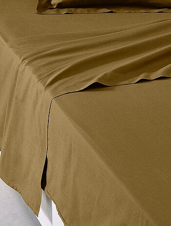 Drap plat pour lit 2 personnes uni ORGANIC