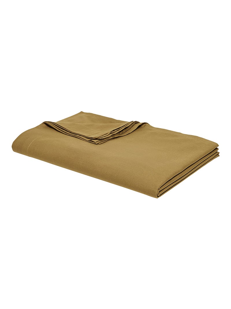 Drap plat pour lit 2 personnes uni ORGANIC Bronze - Kiabi