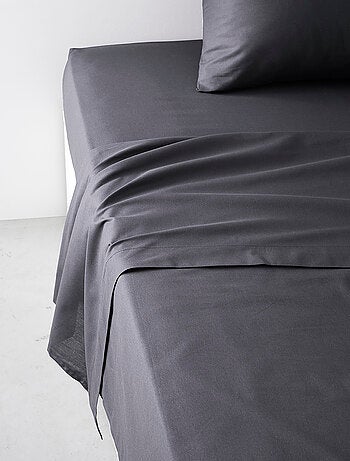 Drap plat pour lit 2 personnes uni ORGANIC